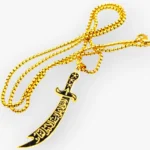 Imam Ali Zulfiqar necklace with Arabic calligraphy design