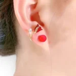 Red Rose stud earrings for girls – trendy floral ear tops in Pakistan